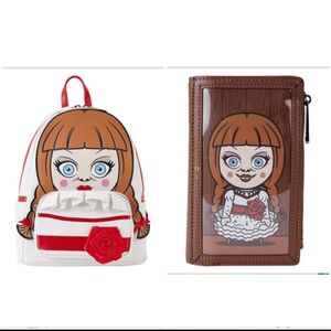 Loungefly Bundle of Backpack and Wallet Annabelle Cosplay